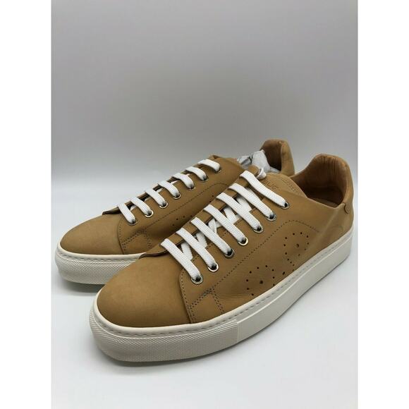 BUGATCHI Solid Nubuck Leather Sneaker In Maple Size 10 Made in Italy MSRP 275$ - Picture 10 of 12
